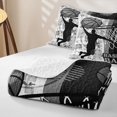 thumbnail image 4 of Feelyou Monochrome Basketball Twin Quilt Set for Boys, Athlete Silhouette Sport Twin Coverlet Set, 2-Piece, 4 of 7