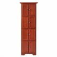 thumbnail image 6 of 4-Tier Corner Pantry Cabinet, 72" Tall Storage Cabinet with 8 Doors and Shelves, Farmhouse Kitchen Cabinet for Bathroom & Living Room, Space-Saving Cherry Finish, 6 of 8