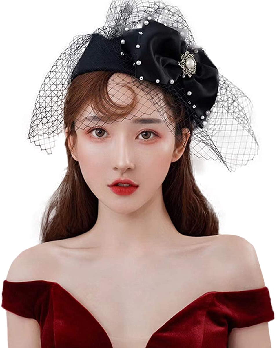 Women's Vintage Fascinator Bridal Wool 