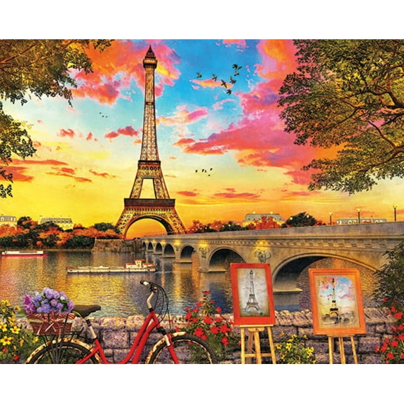 Springbok's 350 Piece Jigsaw Puzzle Paris Sunset - Made in USA