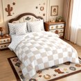 thumbnail image 2 of meiyoeat Modern Geometric Plaid 7-Piece Twin Bedding,Abstract Piexal Pattern Bedding Comforter Set,Reversible, 2 of 7
