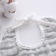 thumbnail image 3 of Paquete de 4 baberos TUNC unisex suaves y absorbentes de 8 capas para babear y dentición tamaño 23*23cm, 3 of 5