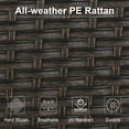 thumbnail image 5 of Sophia & William 7 Pieces Outdoor Patio Dining Set with Swivel & Fixed Wicker Chairs and Steel Table for 6, 5 of 12