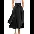 thumbnail image 1 of Vestido Bohemio, Elegante, Informal, de Cintura Alta y Estilo Irregular con Bolsillos para Mujer Negro XL, 1 of 9