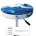 thumbnail image 4 of Disketp Blue White Fluid Art Funda Redonda para Taburete, Funda de Cojín para Silla de Bar Suave y Elástica-12 inch, 4 of 7