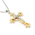 thumbnail image 4 of Handsome Men's Zircon Cross Pendant Necklace - Exquisite Three Layer Titanium Steel Jewelry for Classic Style and Holiday Gift, 4 of 4