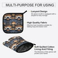 thumbnail image 3 of Yayeee Oven Mitts and Pot Holder Set of 2 Heat Resistant Kitchen Gloves Baking Hot Pad, Art Geometric Pattern, 3 of 5