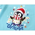 thumbnail image 6 of Beezizac Little & Big Girls Pajama Christmas Blue Penguin Long Sleeves Sets Cozy Kids 2-Piece PJ Set Nightwear Size 10, 6 of 9