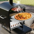 thumbnail image 2 of Patiojoy Outdoor 16" Wood Fired Pizza Oven 2-Layer Pizza Maker with Square Stone, 2 of 10