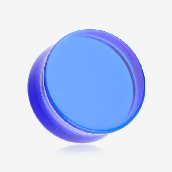 A Pair of Flat Glass Double Flared Plug