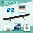 thumbnail image 4 of 31'' Complete Skateboard 7 Layer Canadian Maple Double Kick Deck Skateboards abstract paint water blue sea waves watercolor texture hand Skate Board for Beginner Adult Gifts, 4 of 5