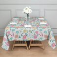 thumbnail image 3 of Pioneer Flower Floral Print Pattern Square Tablecloth,Waterproof Square Table Cover,Wipeable Spillproof Washable Table Cover for Home Kitchen Party Decor 42"X42"(107x107cm), 3 of 6