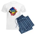 thumbnail image 6 of CafePress - I Stand With Ukraine Support Ukraine Flag Pajamas - Men's Light Loose Fit Cotton Pajama Set, 6 of 7