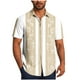 thumbnail image 2 of Blusa y camisa de manga corta con cuello vuelto Camisa casual para hombre Camisa de bolos vintage de manga corta Camisas de verano de playa cubana Camisa con botones Blusa para hombre Poliéster, 2 of 6