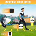 thumbnail image 3 of Set de entrenamiento de velocidad Yes4All con escalera de agilidad de 4,5 m, paracaídas de resistencia y vallas, 3 of 6