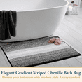thumbnail image 3 of ComfiTime Bathroom Rug Set, 20" x 32", 1500GSM Slip-Resistant Chenille Bath Mat for Tub, Bathroom Floor, Machine Washable, Ultra Absorbent, Small or Long, Black, Gray, Blue, Green & Brown, 3 of 11