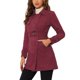 thumbnail image 4 of Abrigo de ante sintético de doble botonadura con solapa de muesca para mujer INSPIRE CHIC XL Rojo Profundo, 4 of 7