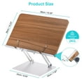 thumbnail image 2 of Uxcell Book Stand for Reading, 180 Rotate Adjustable Book Holder with Page Clips for Books Laptop Textbook Magazine, 2 of 7
