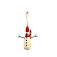 thumbnail image 3 of Christmas Décor Handmade Needled Felt Work Snowman Hanging, 3 of 4