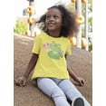 thumbnail image 2 of Cute Frog On A Water Lily Leaf T-Shirt Toddler -Image by Shutterstock,  4 Toddler, 2 of 4