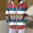 thumbnail image 2 of Fleece Pullover Women, Women's Print Hooded Sweatshirt, Drawstring Zip Up Hoodie with Pockets, Casual Winter Fleece Lined Warm Comfy Soft Sweatshirts Hoodie Jacket, 2 of 9