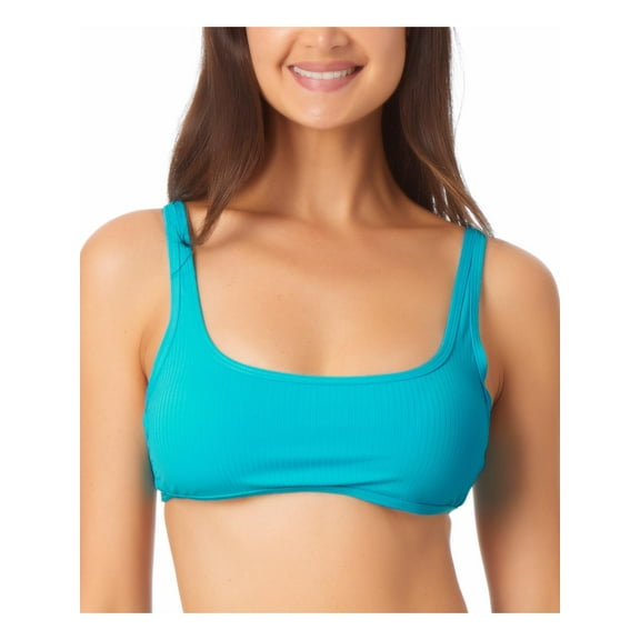 California Waves Womens Juniors Ribbed Pool Bikini Swim Top