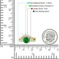 thumbnail image 7 of Round Beaded Marquise Style Green Emerald Cubic Zirconia Yellow Tone 925 Sterling Silver, Size 5, 7 of 7