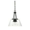 thumbnail image 2 of Matte Black Three Light Pendant from the Calhoun Collection, 2 of 6
