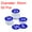 Blue, variant on Round 1-50 Number Tag Key Tag Acrylic Engraved Black ID Tag for Decoration, Pack of 50