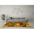 thumbnail image 3 of Ahgly Company Machine Washable Indoor Square Patchwork Yellow Transitional Area Rugs, 7' Square, 3 of 4