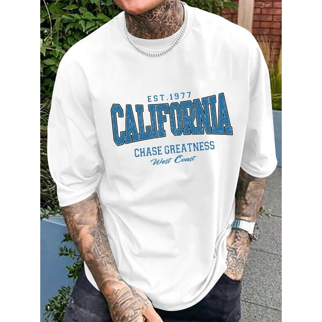 Print Tee Shirt, Tees For Men, Casual Short Sleeve T-shirt For Summer