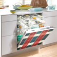 thumbnail image 2 of Yayeee Magnetic Dishwasher Cover for The Front Decoration Home Kitchen Machine Sticker Protector, Vibrant Red Tartan Pattern, 2 of 6