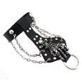 thumbnail image 4 of Brazalete de eslava de material cuero negro hecho con de punk, 4 of 8