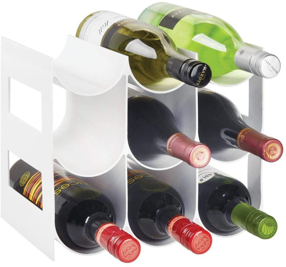 2 Pack mDesign Water Bottle / Wine Rack Storage Organizer Clear 10 Bottles