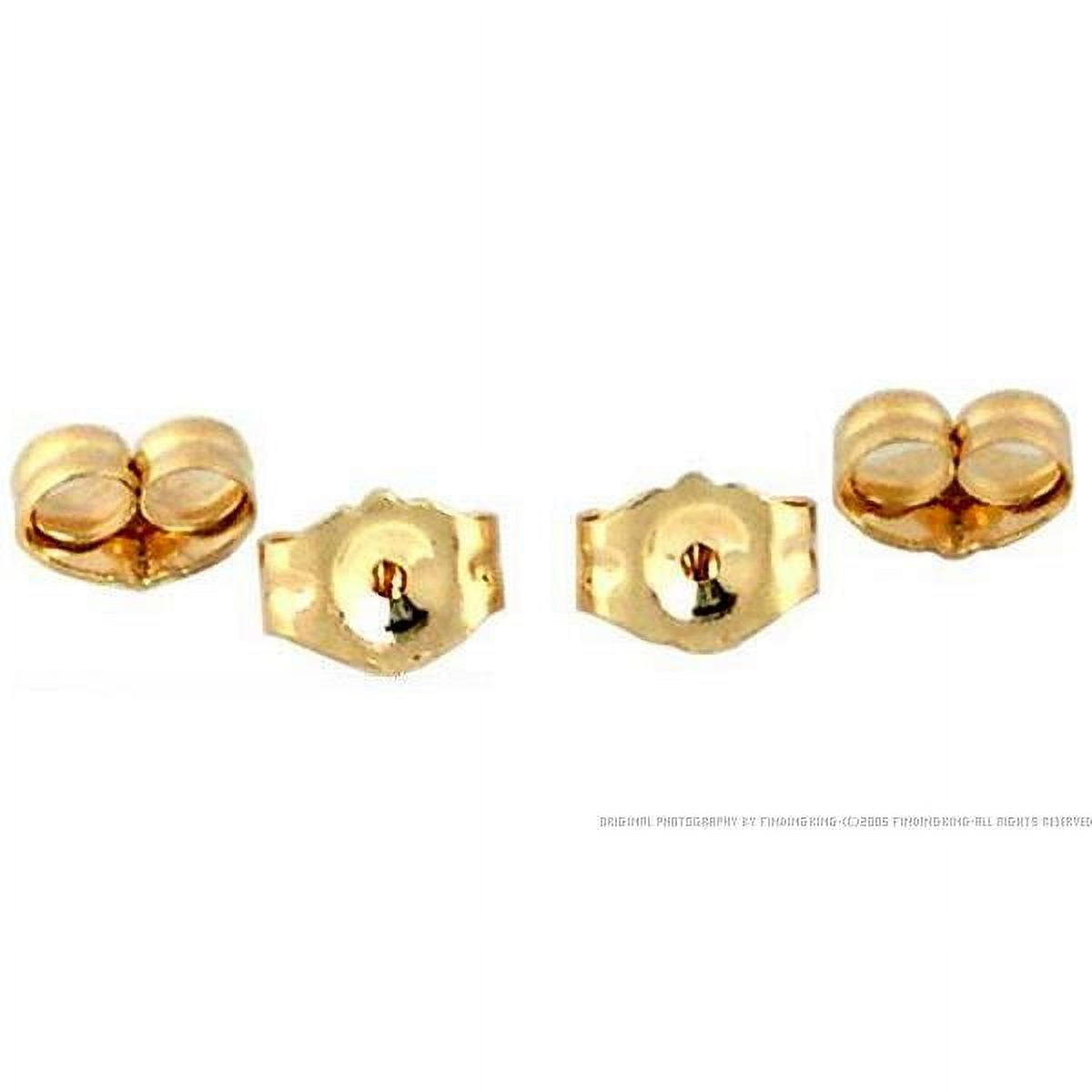 4 14K Solid Yellow Gold Light Weight Friction Earring Backs 5mm Free Shipping