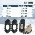 thumbnail image 3 of Ice Cleats for Shoes and Boots Snow Traction Cleats Anti Slip Crampons 30 Studs Ice Cleats Ice Shoes Grippers Non-Slip Snow Shoes Boots Cleats for Men Women Walking on Snow and Ice, 3 of 6