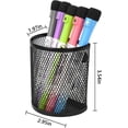 thumbnail image 5 of Happon Magnetic Pencil Holder, Black Semicircle Mesh Metal Pen Basket, Writing Storage Organizer for Whiteboard, Blackboard, Kitchen, Locker, Home Office, 5 of 6