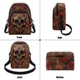 thumbnail image 7 of TSOVTHRID Sugar Skull Rose Brown Print Small Crossbody Purse for Women Cell Phone Bag Handbag with Zipper Closure Women's Travel Pouch Shoulder Bag for Daily Use, 7 of 7