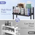 thumbnail image 4 of 3-Tier Metal Rolling Utility Cart, Rolling Cart Organizer, Storage Cart on Wheels, Book Cart, Diaper Cart for Bathroom, Kitchen, Office, Bedroom, Black, 4 of 16