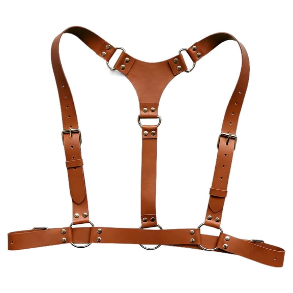 ZACPNCV Mens Suspenders Accessory Combo Belt and Chest Strap Adjustable British Style for Fashionable Layering