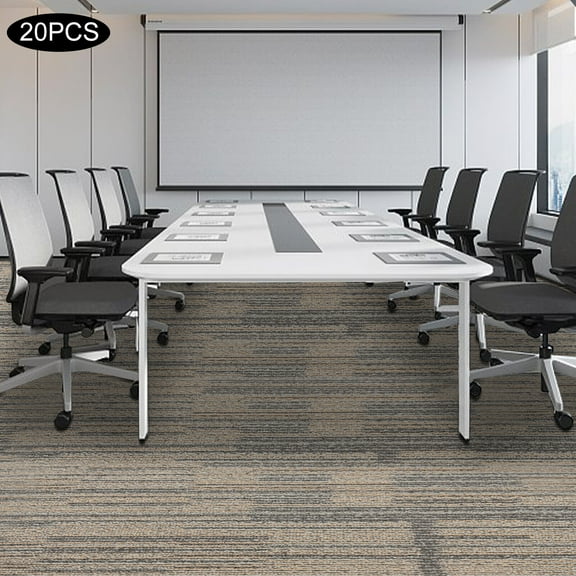 20x20-inch Commercial Carpet, Repeated Use Floor Tile Washable Mats Modern Square Grain 20Pcs Square Carpets