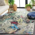 thumbnail image 3 of SAFAVIEH Barbados Eamon Botanical Indoor/Outdoor Area Rug, Black Green/Pink, 8' x 10'5", 3 of 11