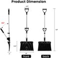 thumbnail image 3 of 54" Snow Shovel with Two D-Ring Handles - Ergonomic and Heavy-Duty Snow Removal Tool with Aluminum Blade and Auxiliary Handle for Extended Reach (Black), 3 of 8