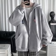 thumbnail image 1 of LOVZFMLL Cardigan for Women Men's Spring And Hooded Macaron Pocket Zipper Cardigan Sweater Coat, 1 of 9