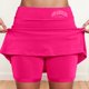 thumbnail image 2 of Falda culotte de talle medio para mujer: cintura elástica, bolsillos laterales, diseño fluido en capas, falda estampada informal para el verano., 2 of 6
