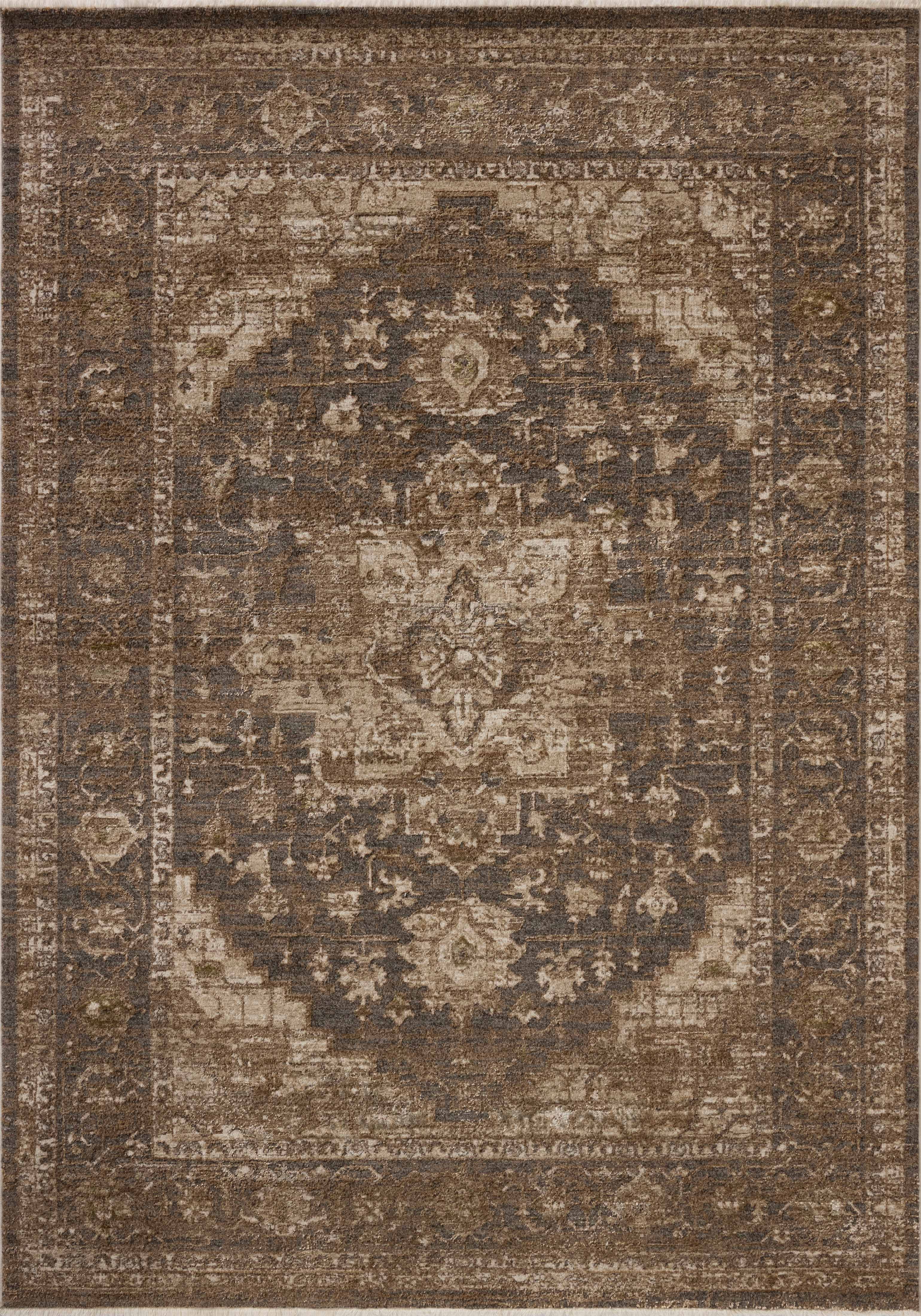 Loloi Haywood Charcoal / Mocha 5'-3" x 7'-7" Area Rug