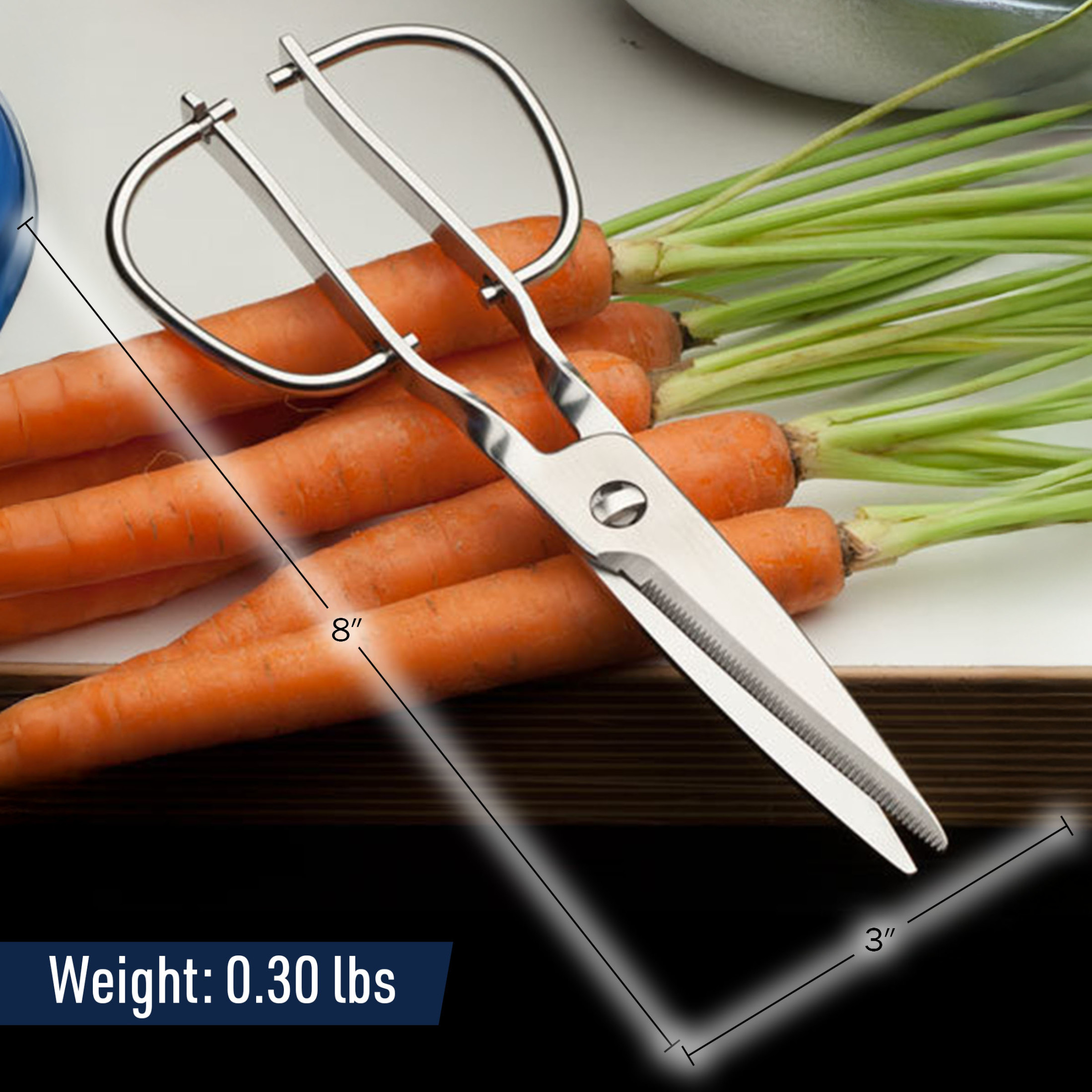 Kings County Tools Japanese Super Smooth Stainless Steel Kitchen Scissors - Multipurpose Shears