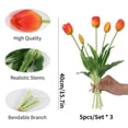 thumbnail image 2 of Ramos de flores artificiales LINSIE Tulipanes naranja x15, 2 of 7
