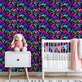 thumbnail image 3 of Peel and Stick Wallpaper Abstract Graffiti Zigzag Rainbow Colors Bold Black Wall Mural 23.6in x 9.8ft Self Adhesive Removable Wall Paper Renter Friendly Wallpaper for Man Cave Bedroom Cabinets, 3 of 8