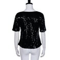 thumbnail image 6 of Casual Tops for Women Short Sleeve Summer Fashion Sequins Sparkle Coctail Party Blouse Crop Shirt T Shirts Basic Tee Tops, 6 of 6